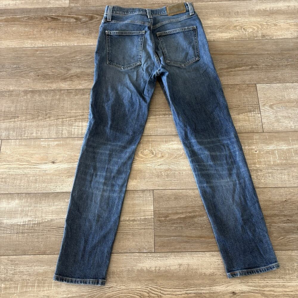 Denim Forum Aritzia Yoko High Rise‎ Ankle Slim Button Fly Blue 26 Organic Cotton - Picture 9 of 9